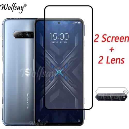 Full Cover Tempered Glass For Xiaomi Black Shark 4 Screen Protector For Black Shark 4 Camera Glass For Black Shark 4 Glass 6.67"
