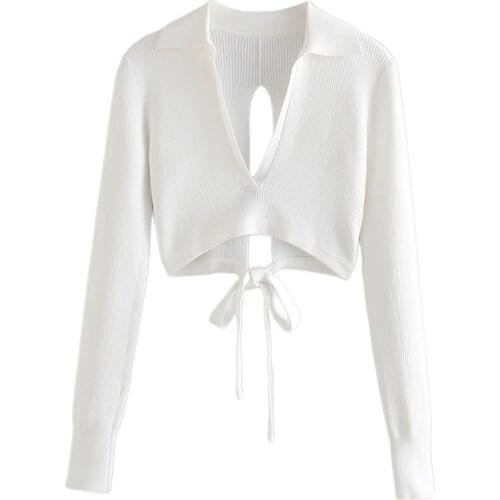 Women Tops Za Fashion 2021 Sexy White Cropped Polo Shirt Short Tops Mujer Stretch Streetwear Blusas Spring Tops