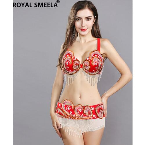 Belly Dance Costume for women Oriental Belly dance Clothes Beaded belly dance Bra belly dancing Belt professional dancer wear