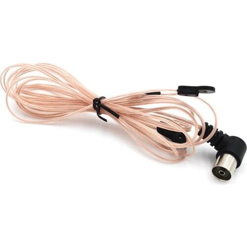 1PC Indoor FM Antenna Female Plug Connector Dipole Coaxial Antenna Stereo Audio Radio Receiver Accessories