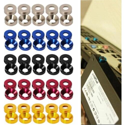 10pcs aluminum washer M2 / M2.5 / M3 / M4 / M5 / M6 colourful Anodized Countersunk Head Bolt Washers Gasket