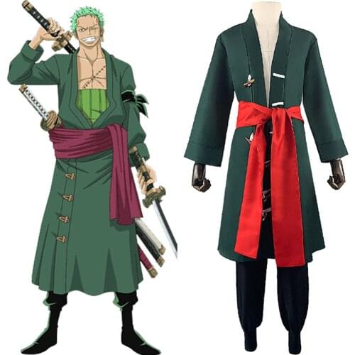 Anime One Piece Roronoa Zoro Cosplay Costume Outfits Halloween Carnival Suit