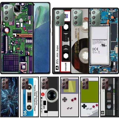 Phone Case For Samsung Galaxy Note 20 Ultra 10 Plus 10 Lite Note 8 10 Fundas Silicone Cases Retro Vintage Camera Cassette Music