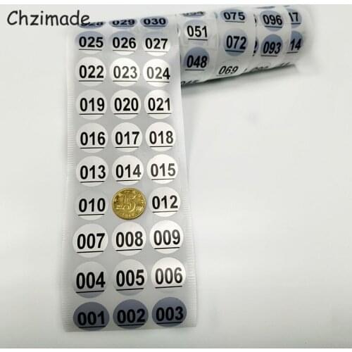 Chzimade 1Sheet 20mm Number 001-400 Round Circle Labels Stickers Self-Adhesive Stickers Paper Scrapbooking Sticker Labels