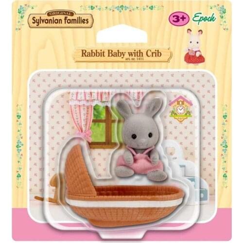 Sylvanian Families Baby Rabbit and Cradle