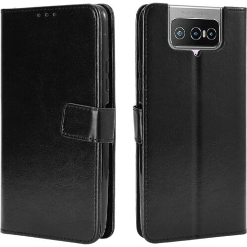 For Asus ZenFone 8 Flip Case For ASUS ZS672KS Flip Luxury PU Leather Phone Case For Asus ZenFone 8 Flip ZS672KS Case Cover