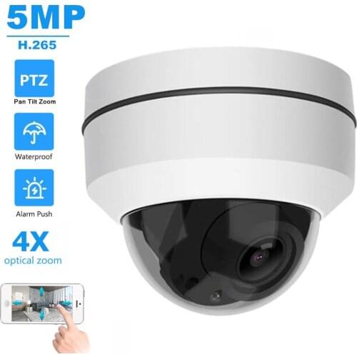 2MP 5MP PTZ IP Camera Outdoor Onvif 4X Optical Zoom Waterproof IP66 H.264 H.265 IR 40M CCTV Security Network Camera with Bracket