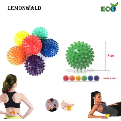 LEMONWALD PVC Spiky Massage Ball Trigger Point Sport Fitness Hand Foot Pain Relief Plantar Fasciitis Reliever Hedgehog Balls 7CM
