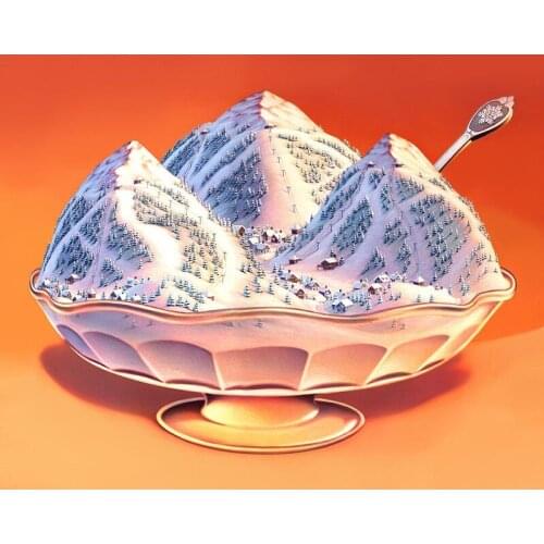 DIY Painting By Numbers Skiers Sundae Kit Oil Picture By Numbers Scenery Wall Art Painting on Canvas Home Decoration Gift