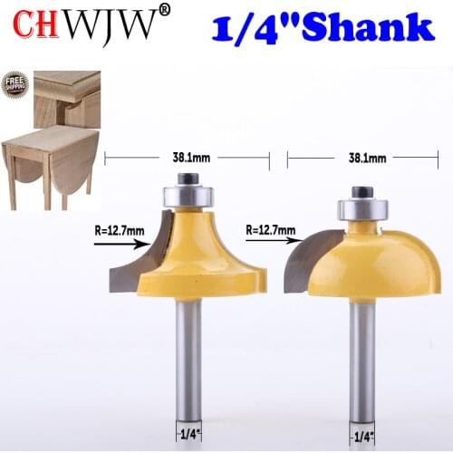 CHWJW 2PC 1/4" Shank Dropleaf Table Router Bit Set Woodworking cutter woodworking router bits