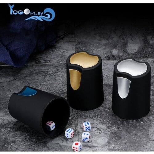 New personality Thick and comfortable black dice cup bar drinking game supplies KTV Entertainment Dice Hand crank Cup With Dices
