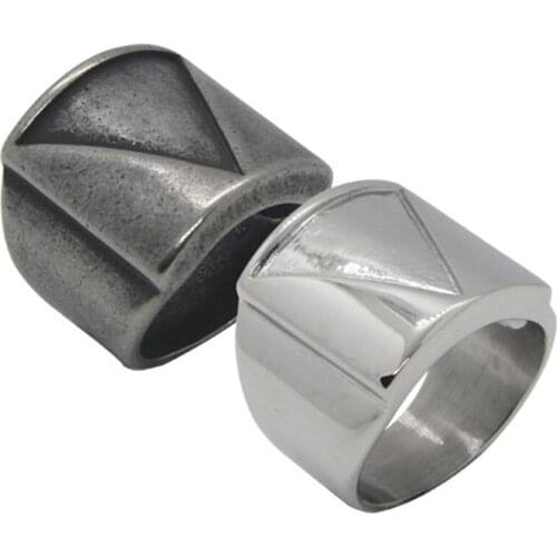 Support Dropship New Mat Triangle Card Ring 316L Stainless Steel Jewelry Poker Cards Ring