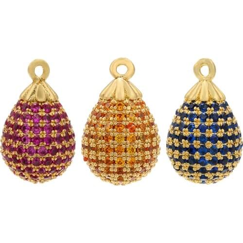 ZHUKOU 10x17mm Perfect water Drop Pendant for Women Necklace Earrings Bracelet Jewelry Accessories Making findings model:VD591