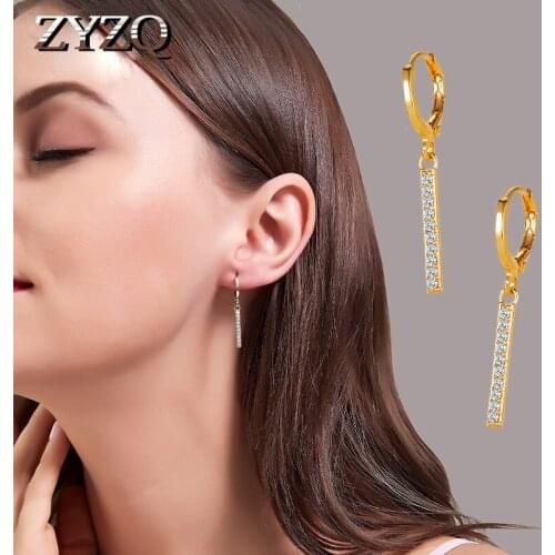ZYZQ Simple Long One-Word Long Earrings Wild Thin Earrings Travel Souvenir Accessories