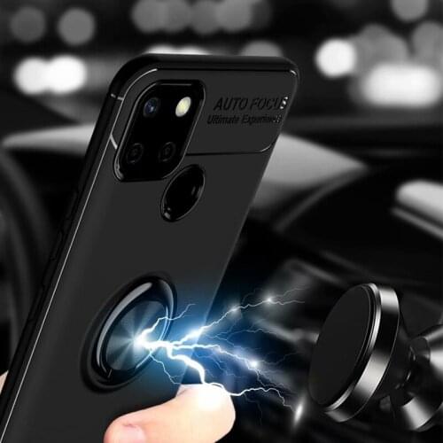 Ring + Silicone Case For Oppo Realme X3 SuperZoom C15 C12 C17 V3 V5 5G Cases Shockproof Stand Cover For Realme C11 2021 Case