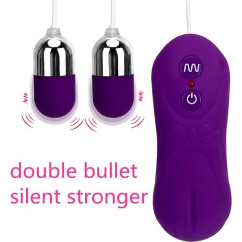 Silent Double Bullet Vibradors Erotic Adult Sex Products Clitoris Stimulator Female Masturbation Eggs vibrator Sex Toy For Women