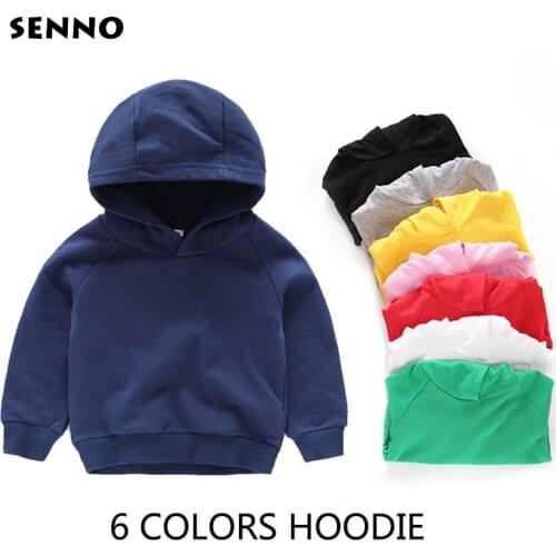 Kids Girls Boys Hoodies Outerwear White Red Yellow Black Grey Hooded Girls & Boys Sweatshirt Kids Clothes for 3 4 6 8 10 Years