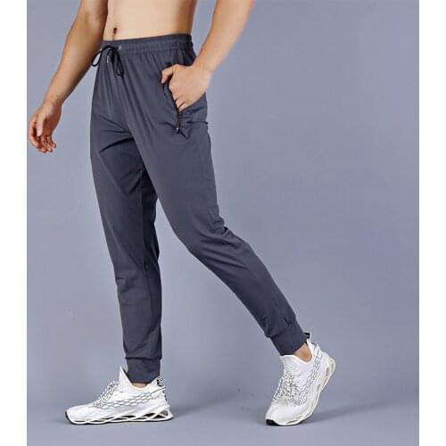 Gym Jogging Training Mens Sweatpants Athletics Trousers Ice Silk Quick-Drying Sports Pants Training Trousers