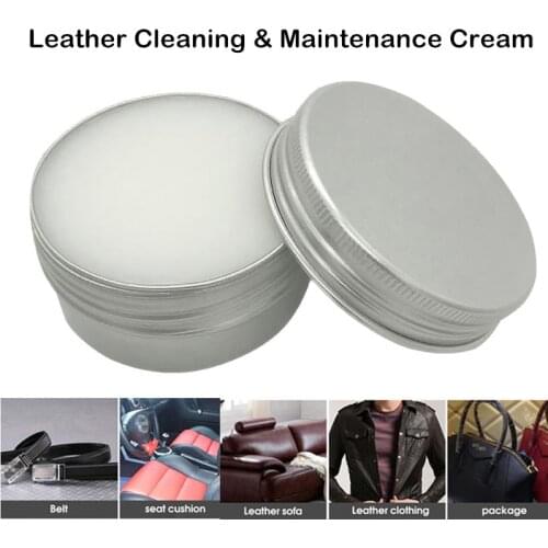 20/30/50ml Car Leather Care Polishing Refurbishing Cleaner Mink Oil Car Seat Sofa Cleaning Cream Anti-dry Cracking Paste