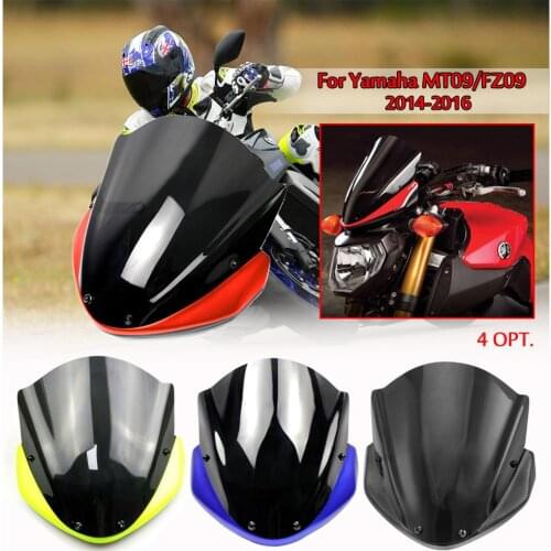 Wind Shield Windshield Windscreen with Bracket For Yamaha FZ MT 09 2014-2016 FZ09 MT09 Front Wind Deflector cover FZ-09 MT-09
