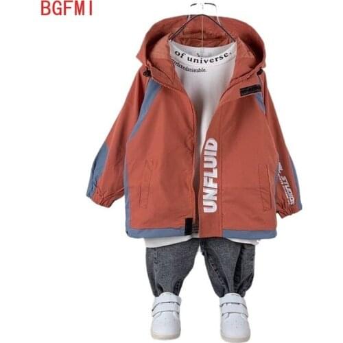 Teens Casual Jackets Coats Big Boy Lined Outerwear Polyester Hooded Boys Trench Coat Long Sleeve Cardigan Windproof Kids Jacket
