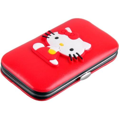 High Quality Professional Manicure Pedicure Set 6pcs/set New Nail Tool Kits Cartoon Case for adult kids