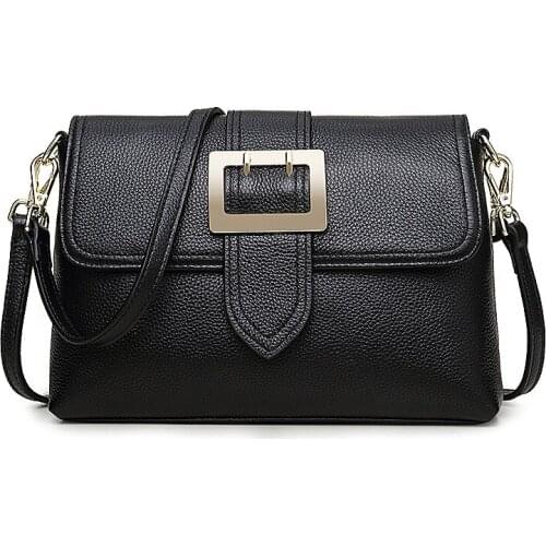 New Womens Genuine Leather Real Leather Cowhide Handbags Small Messenger Bags Shoulder CrossBody Bags Fashion Soft Women Bag