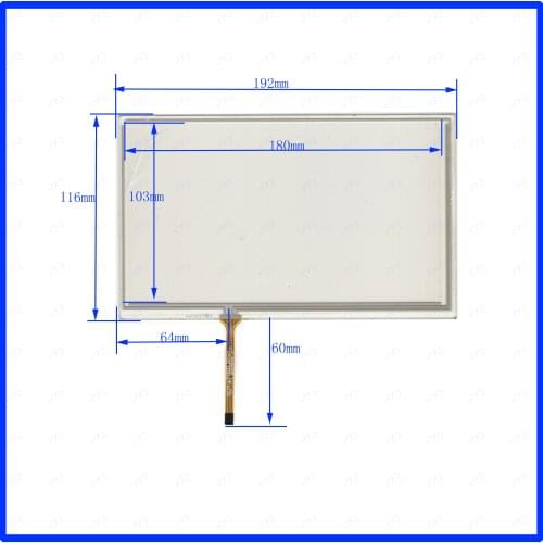 ZhiYuSun 5PCS/LOT XWT2379 8Inch Resistive touch screen Panel Digitizer 192*116 For CAR DVD touchsensor glass 192*116mm