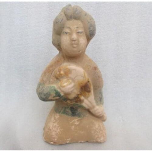 12 cm * / China collectibles tang sancai pottery and porcelain. Figure statue/2