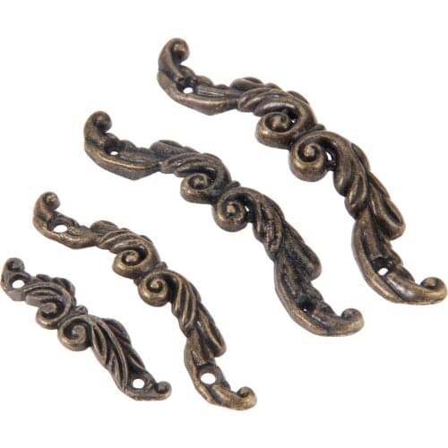 2pcs Vintage Handles Eyebrow pulls Drawer Knobs Antique Bronze Brass 45/65/75/85mm Decorative Cabinet Retro Furniture Hardware