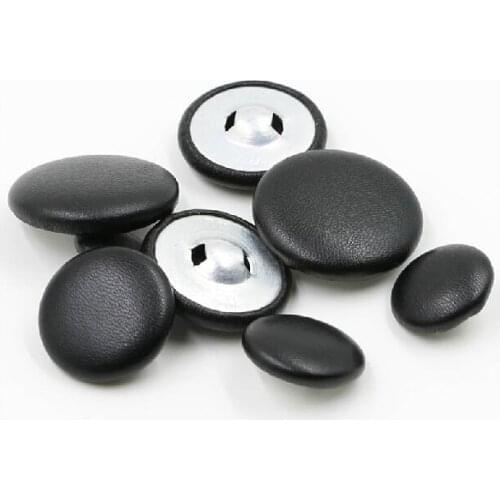 2016 Wooden Buttons Scrapbooking 20pcs/lot Black Leather Sofa Buckle Button High-grade Coat Hand Sewn Wrapping Free Shipping