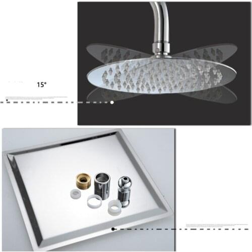 4/6/8/10/12 inch Round & Square Ultra Thin Stainless Steel Rainfall Shower Head / Kepala Paip Mandi Air Terjun