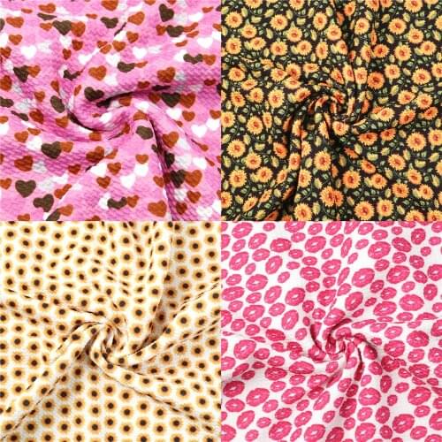 50*145cm Pink Flora Bullet Textured Liverpool Fabric Scottish Plaid Daisy Rainbow Pattern For Baby Headband DIY Accessories