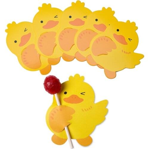50PCS Ducks Candy Lollipop Decor Cards Wedding & Birthday Party Gift Accessories