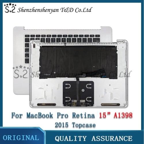 For MacBook Pro Retina 15 "A1398 with Turckpad keyboard top case for USA UK English French German Spanish Korean 2015 Year