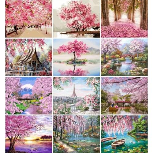 EverShine Coloring By Numbers Landscape Handmade Art Painting By Numbers Seascape Hand Painted Drawing Canvas Hobby Gift