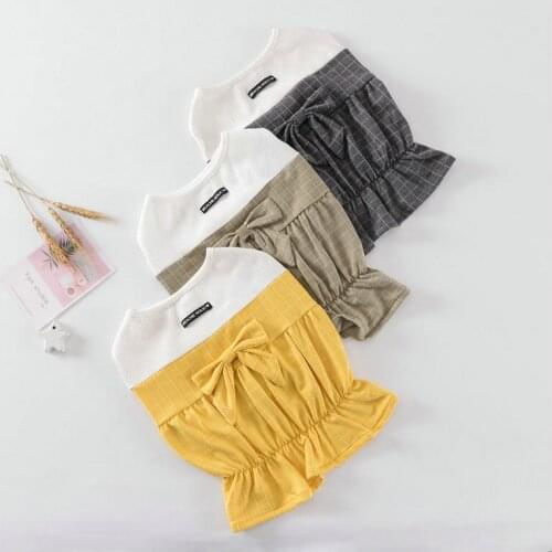 Frenchie Princess Dress Fashion Pet Dog Skirt French Bulldog Clothes Kawaii Plaid Bowknot Schnauzer Clothing Dogs Pets Costume