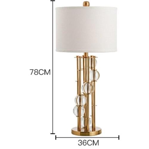 SGROW Post Modern Crystal Table Lamp Creative Design Hotel Decoration Lamparas de mesa Gold Iron Lighting Fixtures For Bedroom