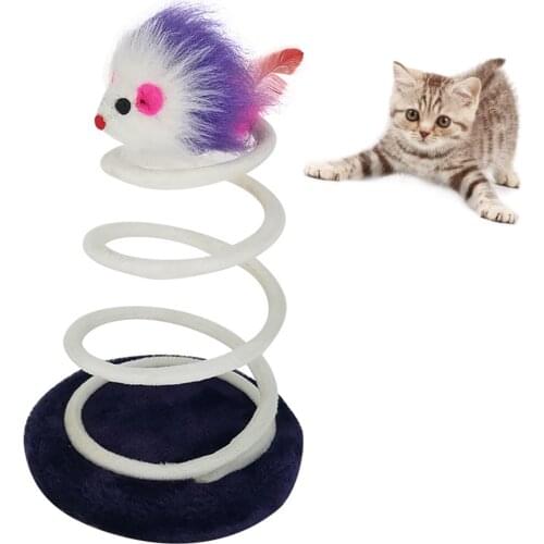 Cat Toy Interactive Plush Cat Climbing Tree Cat Training Toy Mouse Toy