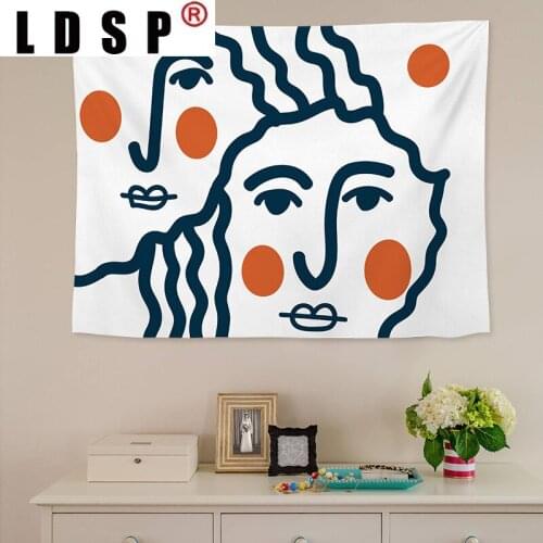 LDSP Abstract Cartoon Tapestry Wall Hanging Carpet Beach Towel Background Cloth Blanket Yoga Mats Art Bedroom Dorm Home Decor