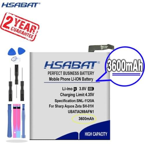 New Arrival [ HSABAT ] 3600mAh UBATIA269AFN1 Replacement Battery for Sharp Aquos Zeta SH-01H SH-04H SH04H 506SH AQUOS P1 P1X