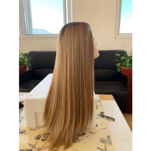 Tsingtaowigs Custom made European virgin hair unprocessed hair 24inch Straight jewish wig Best Sheitels wigs free shipping