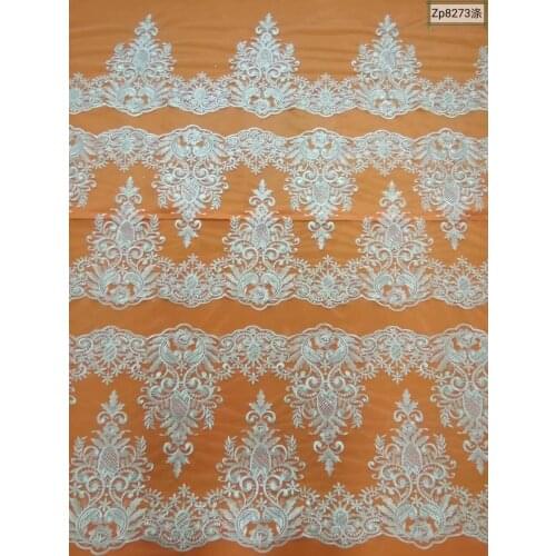 Luxury Wholesale Ivory Sequins&Bead Embroidery Lace Fabric Nigerian Tulle Textile African Trimming Lace 10 Yards/ lot