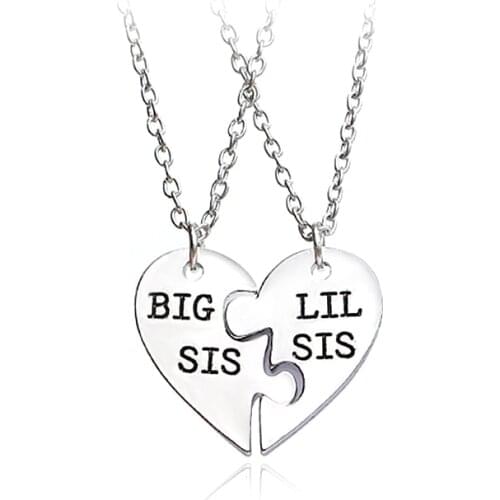 The Best Sister Necklace Two In One Detachable Fashion Personality Necklace Pendant Twin Sisters Best Gift
