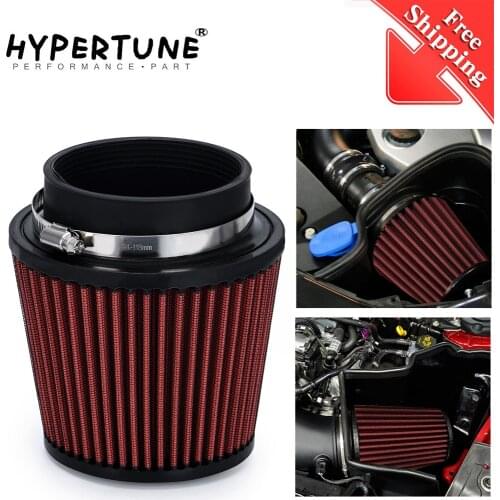 Neck 4" 100mm Universal Car High Flow Cold Air Intake Air Filter Power Intake Air Inlet System Mushroom Head Air Cleaner Red