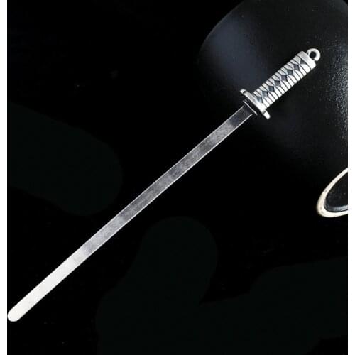 925 Sterling Silver Sword Hair Stick Women Accessories Luxury Jewelry Chinese Hair Pin Antique Vintage Japanese Ninja Knife