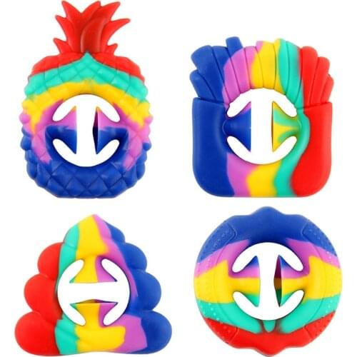 Simple Squeeze Fidget Hand Toys Relief Stress Relieve Anti-anxiety Snappers Silicone Fidget Sensory Toy Brinquedos