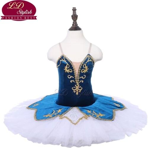 Girls Blue Professional Ballet Tutu The Nutcracker Performance Dancewear Kids Classical Ballet Dance Competition Costumes Adult
