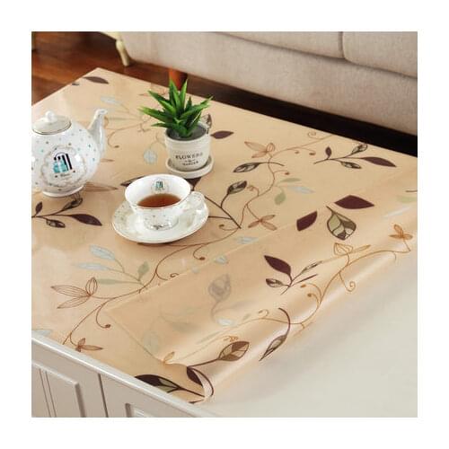 New PVC waterproof table cloth soft glass plastic tablecloth 1.0mm TableCloth Party Wedding Home table cover pad