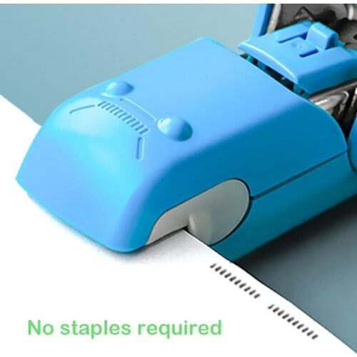 Staple Free Stapler Time Saving Effortless Needle Free Handhled Stapler Mini Portable GK99